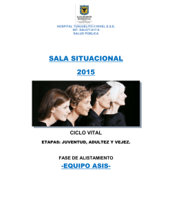 Alistamiento Sala Situacional 2015