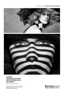 CURSO ESPECIALIZADO EN FOTOGRAFÍA DE MODA