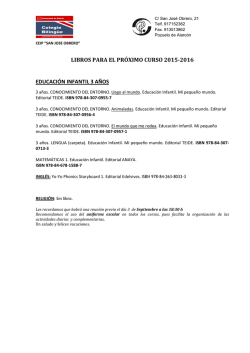 libros de texto - AMPA CEIP SAN JOSE OBRERO (POZUELO)
