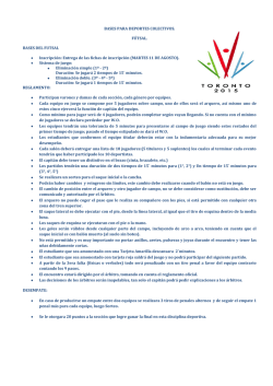 BASES PARA DEPORTES COLECTIVOS. F&Uacute;TSAL