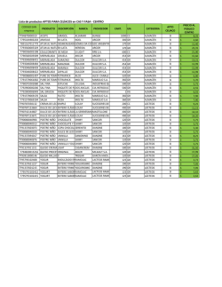 LISTA DE PRECIOS - Precios Cuidados