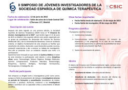 II SIMPOSIO DE JÓVENES INVESTIGADORES DE LA SOCIEDAD