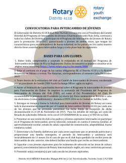 4110 convocatoria para intercambio de jóvenes