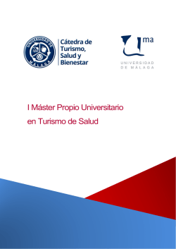 I Máster Propio Universitario en Turismo de Salud