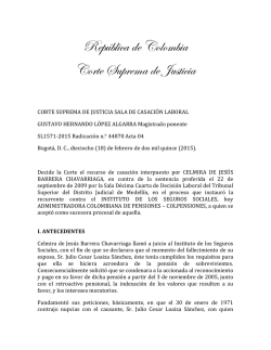 República de Colombia Corte Suprema de Justicia