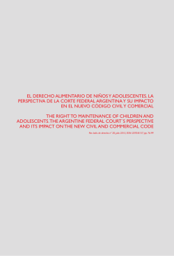 el derecho alimentario de niños y adolescentes. la perspectiva de la