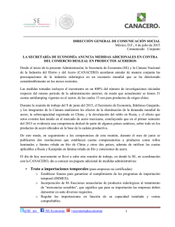 • Trato a importaciones temporales (para empresas no certificadas)