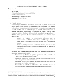 Opinión Pública-2015 - Facultad de Humanidades-UNNE
