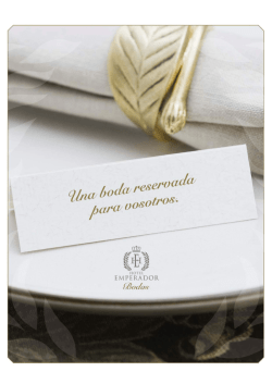 dossier menú de bodas - Emperador Hotel Madrid