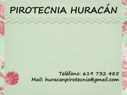 Especial Bodas - Pirotecnia Recreativa Huracán