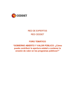 GOBIERNO ABIERTO Y VALOR PÚBLICO: ¿Cómo puede