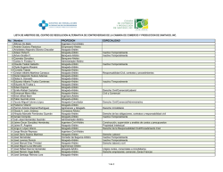 Lista de Arbitros - Cámara de Comercio y Producción de Santiago