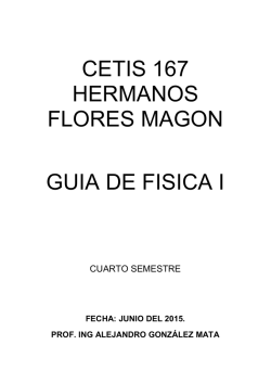 CETIS 167 HERMANOS FLORES MAGON GUIA DE FISICA I