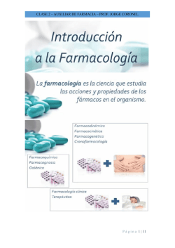 clase 2 – auxiliar de farmacia – prof. jorge coronel