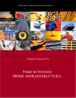 Fondo de Inversión PRIME-INFRAESTRUCTURA - CMB