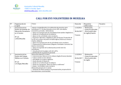 CALL FOR EVS VOLUNTEERS IN MUXELKA
