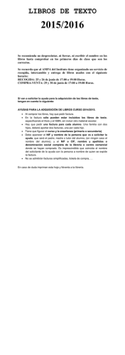 LIBROS DE TEXTO - noticias del ies ribera de castilla