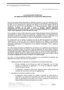 LA LEGALIZACI&Oacute;N TELEMATICA DE LIBROS DE EMPRESARIOS