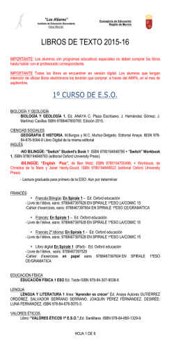 LIBROS DE TEXTO 2015-16