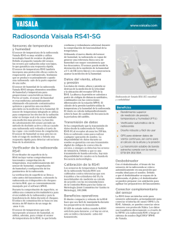Radiosonda Vaisala RS41-SG
