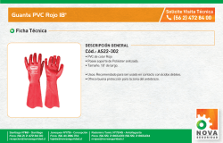 Ficha Técnica GUANTE PVC ROJO 18"