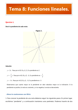 Tema 8: Funciones lineales.