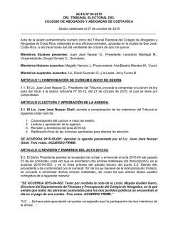 Acta No.5 2015 - Colegio de Abogados y Abogadas de Costa Rica