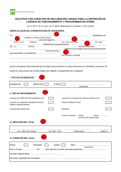 solicitud con carácter de declaración jurada para la obtención