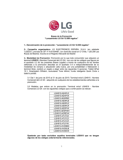 Bases de la Promoción “Lanzamiento LG G4 12.000 regalos” 1