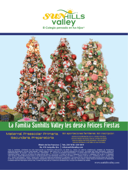 La Familia Sunhills Valley les desea Felices Fiestas