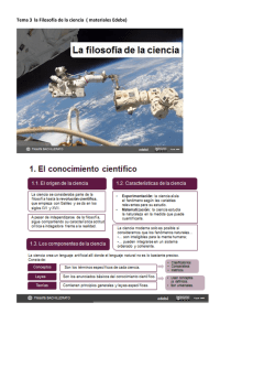 Tema 3 la Filosofía de la ciencia ( materiales Edebe)