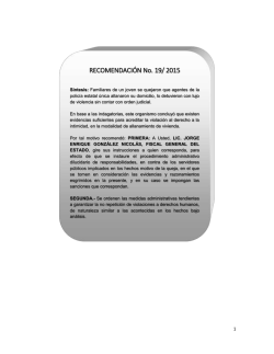 RECOMENDACIÓN No. 19/ 2015 - Comisión Estatal de los