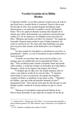Versión Gratuita de la Biblia Hechos