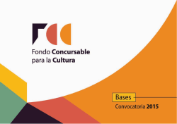 Bases - Fondo Concursable para la Cultura
