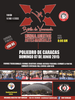 Invitación 2015 - Campeonato Mundial de Artes Marciales Batalla