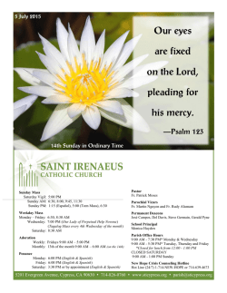 05July 2015 - Saint Irenaeus Catholic Church