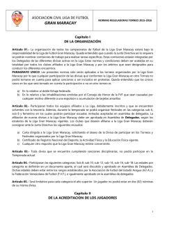 Normas y Condiciones - Liga Gran Maracay | Inicio