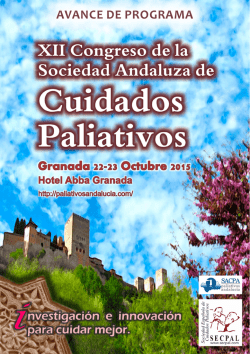 Programa Científico  - XII Congreso de la Sociedad Andaluza