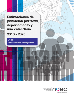 Estimaciones de población por sexo, departamento y año