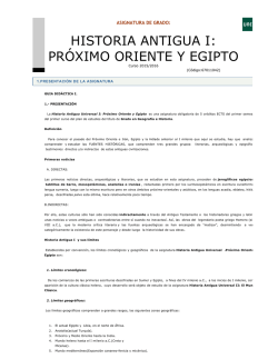 historia antigua i: próximo oriente y egipto