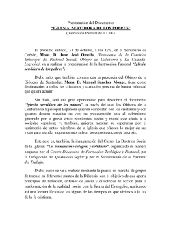 IGLESIA, SERVIDORA DE LOS POBRES