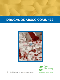 DROGAS DE ABUSO COMUNES