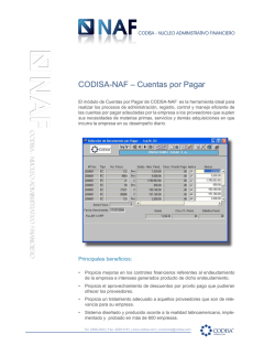 CODISA-NAF &ndash; Cuentas por Pagar