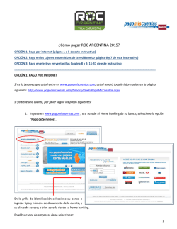 &iquest;C&oacute;mo pagar ROC ARGENTINA 2015?