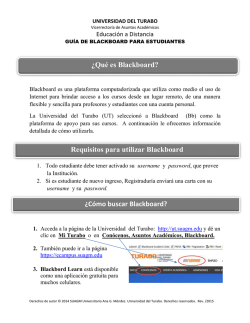Guía de Blackboard para el estudiante