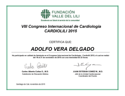 ADOLFO VERA DELGADO - Fundacion Valle del lili