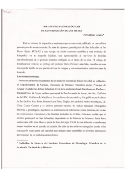 los apuntes genealogicos de san sebastian de los reyes