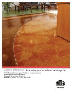 ARDEX AMERICAS I Acabados para superficies de desgaste