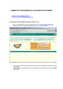 Manual para cambiar contraseña del correo electrónico