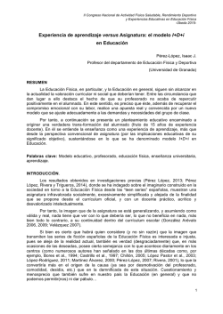 Experiencia de aprendizaje versus Asignatura